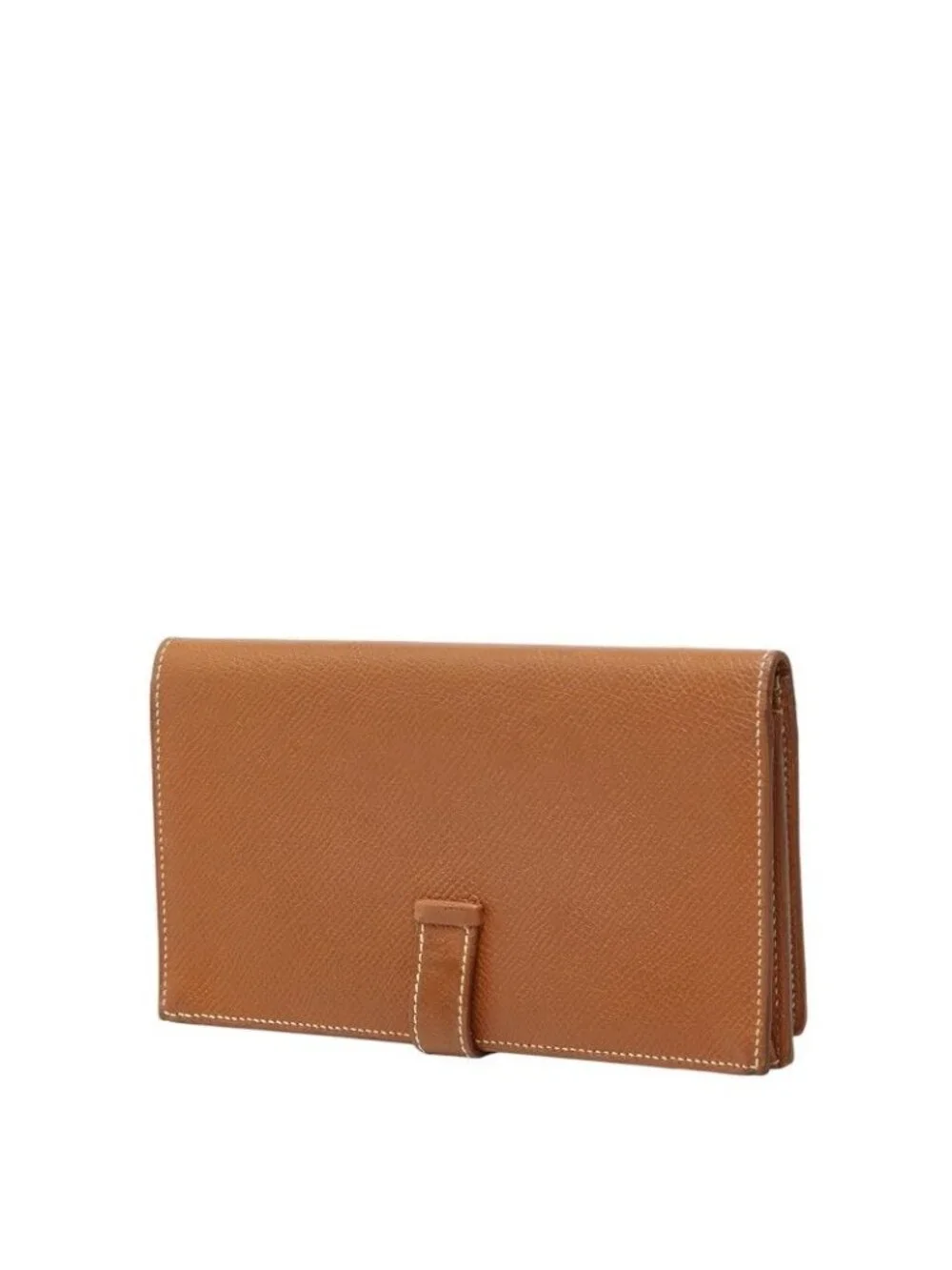 Hermes Bearn Souffle Folding Wallet Brown Gold Veau Epsom